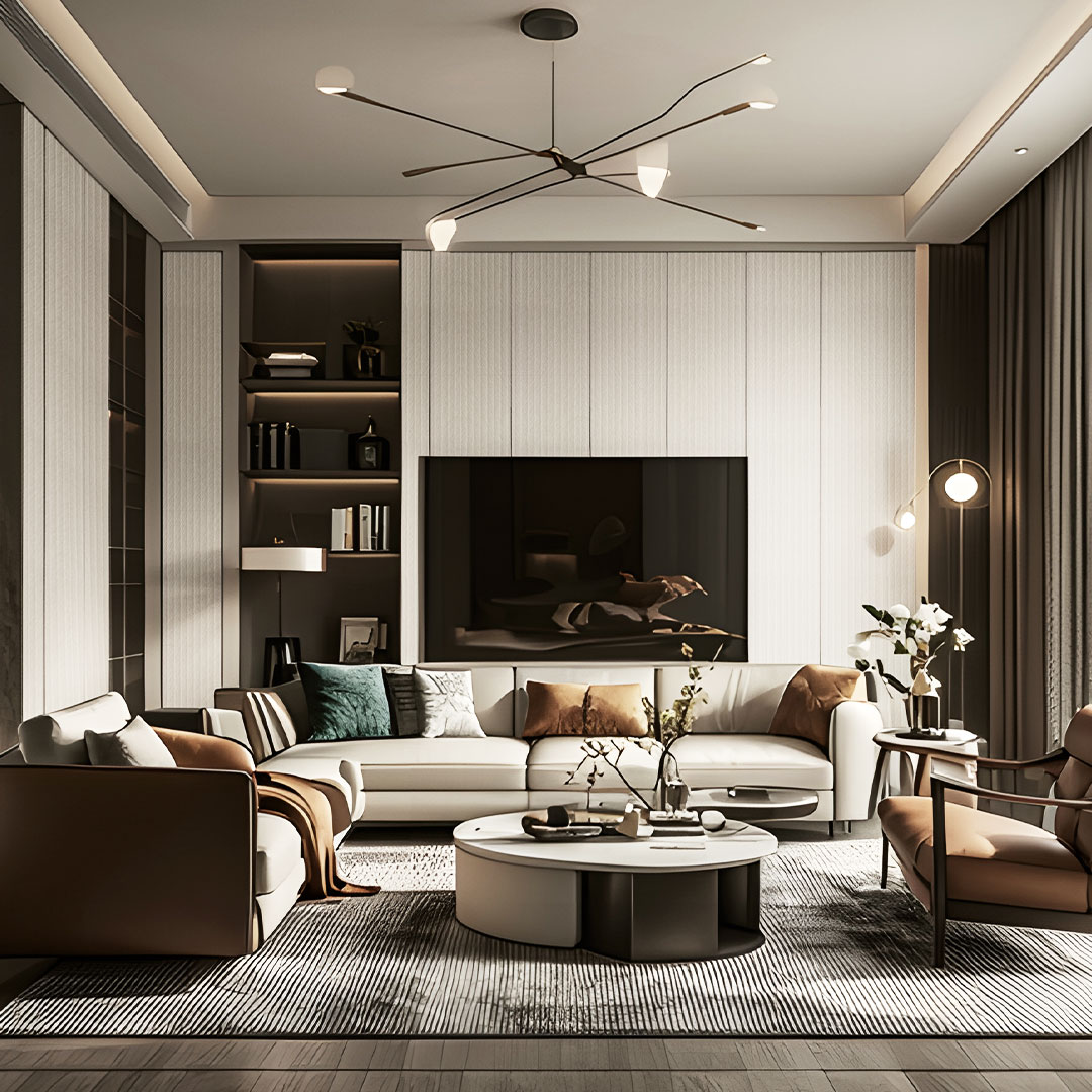 Panel Tekstur Garis Lurus ZZ25 - Kemewahan Ringan